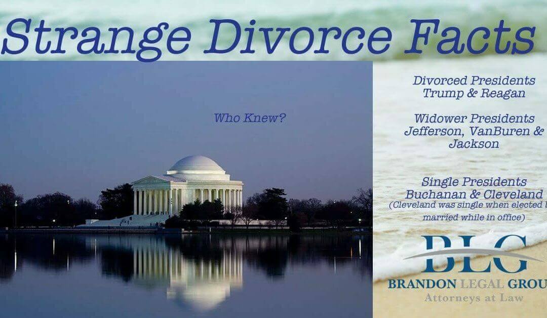 strange divorce facts presidents Brandon Legal Group