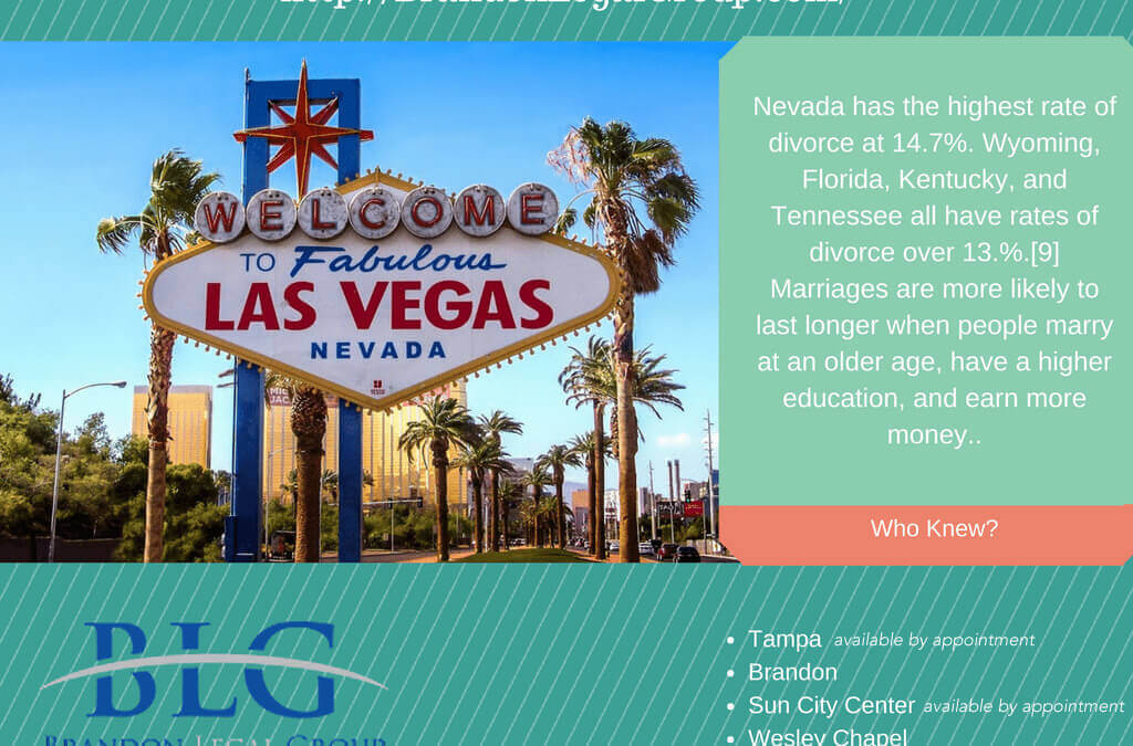 Highest Divorce Rates by State  brandon legal group