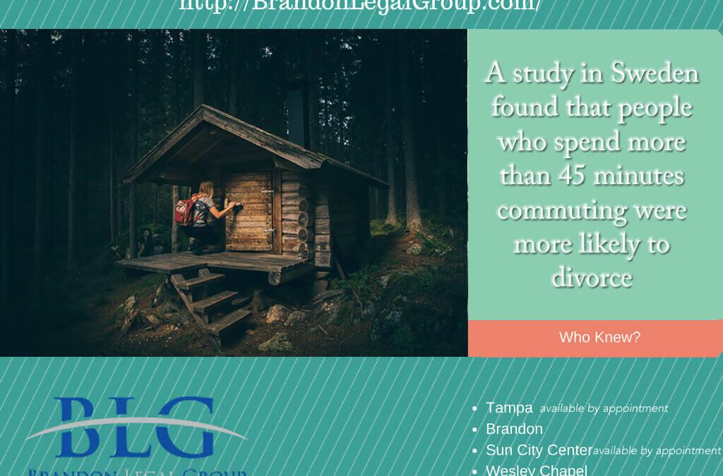 Odd Divorce Facts – Commute and Travel Time