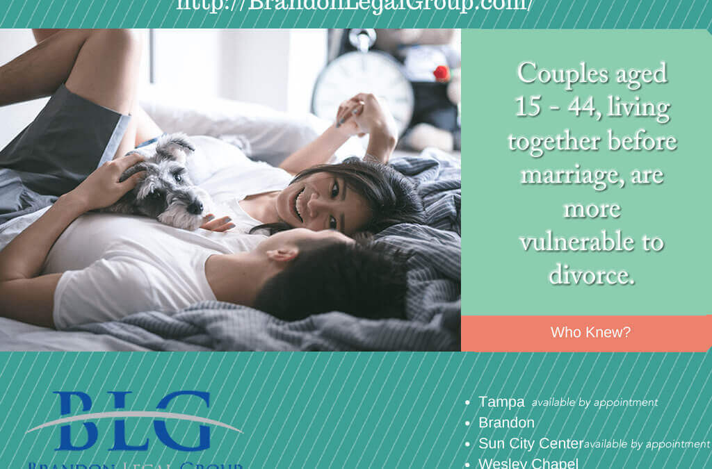Divorce Facts  –  Living Together – Brandon Legal Group