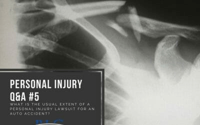 Personal Injury Q&A – What is the usual extent of a personal injury lawsuit for an auto accident?