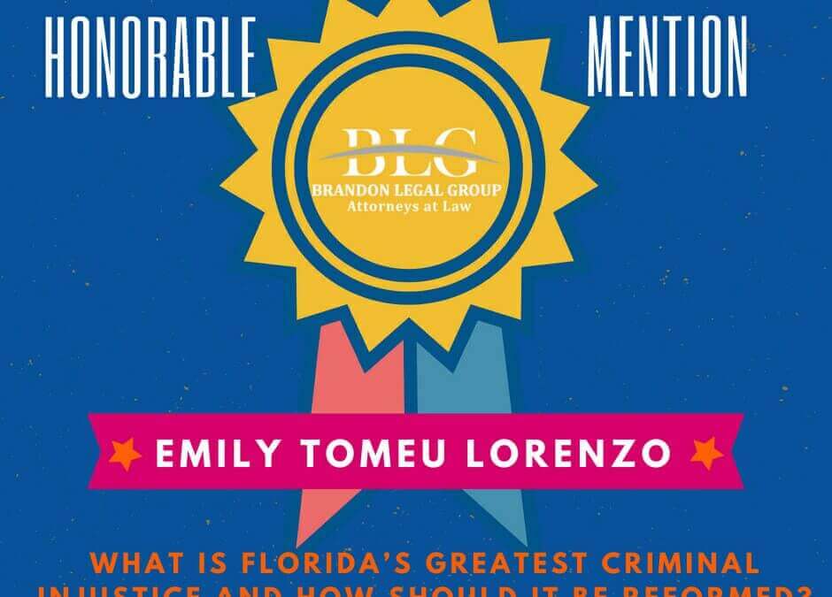 Legal Scholarship Honorable Mention Emily Tomeu Lorenzo