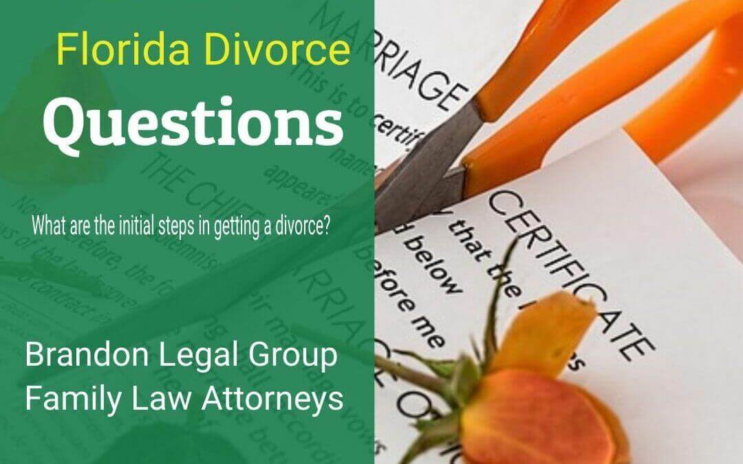 In Florida, what are the initial steps in getting a divorce?
