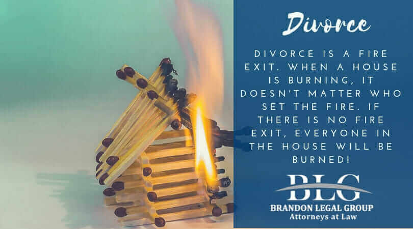 Divorce is like a Fire Door… Brandon Legal Group