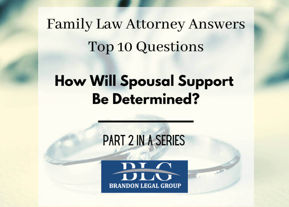 Spousal Support – Second in a 10 Part Divorce Q&A