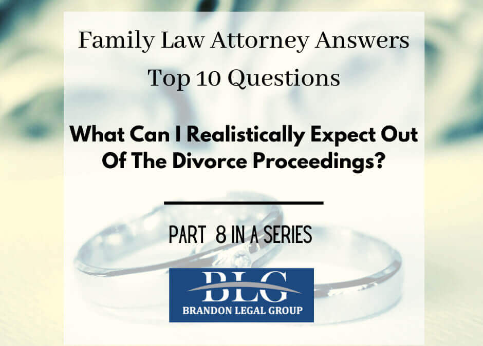 Divorce Proceedings – Eighth in a 10 Part Divorce Q&A