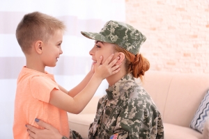 Military Mom And Kid
